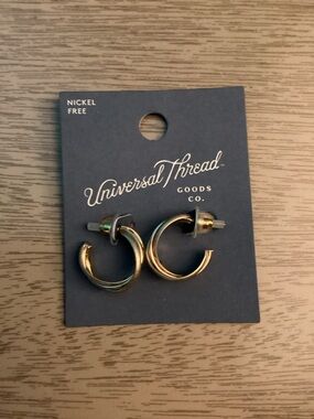 Universal Thread Gold Tone Hoop Earrings New Buy Now